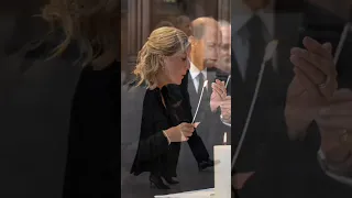 Prince Edward And Princess Sophie Lighting Candle At The Queen's Funeral #shorts