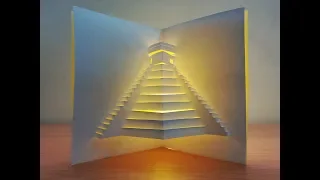 3d pyramid | Pop up pyramid card | paper art | kirigami | 3d金字塔卡片#3