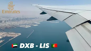 EMIRATES B777-300ER Take Off Dubai International - DXB 🇦🇪 | Destination Lisbon, Portugal 🇵🇹