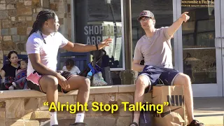 Telling People to Stop Talking During Conversation Prank