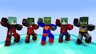 MONSTER SCHOOL : GANGNAM STYLE SUPER HERO ZOMBIE FAMILY - MINECRAFT ANIMATION