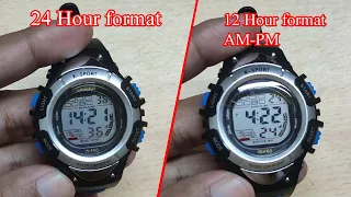 Lasika watch 24 hour to am pm Time format