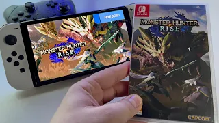 MONSTER HUNTER RISE - Review | Switch OLED handheld gameplay