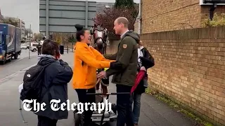 Prince William surprises mother during charity walk from Wales to London