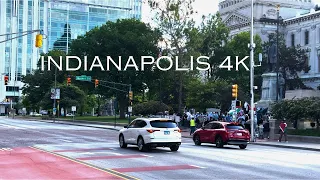 Indianapolis, Indiana Downtown 4K Walking Tour | 4K HDR |