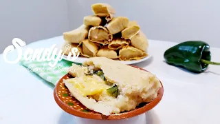 Cómo hacer tamales de rajas con queso │Mexican poblano-cheese tamales│Sandy's International Recipes