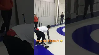 Curling #trickshots 🥌 #curling #sports #tricks #spin #ice