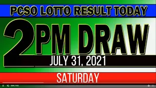 LOTTO RESULT TODAY 2PM DRAW - JULY 31, 2021 | 3D | 2D | SWERTRES | EZ2