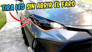 Como Poner Tiras LED DRL para FAROS sin ABRIRLOS