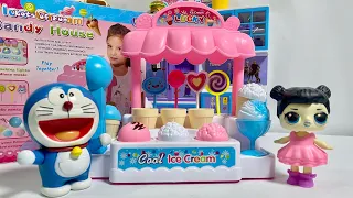 3 Minutes Satisfying with Unboxing Cute Pink Ice Cream Store Cash Register Review ASMR