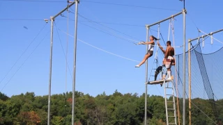 layout catch Independent Lake Camp Flying Trapeze Retreat