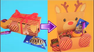 CUTE DIY CHRISTMAS RUDOLPH GIFT BOX WITH SECRET DRAWERS -   SURPRISE YOUR LOVED ONES!