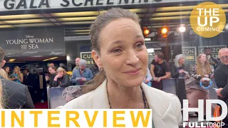 Jeanette Hain interview on Young Woman and the Sea red carpet