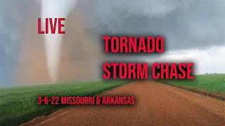 LIVE Tornado Storm Chase Danger Zone Missouri & Arkansas