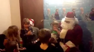 Santa singing happy birthday to vayda