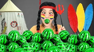 명화 먹방 Famous painting Mukbang 인디언 Indian 수박 젤리 Watermelon jelly 달달영심이 DalDalYoungsimi