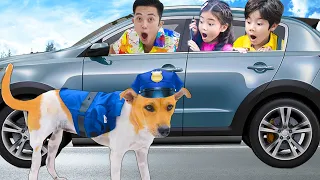 Annie and Sammy Show Good and Bad Behavior for Kids | Police Dog Looks for Bad Kids