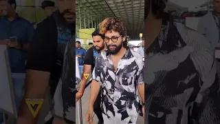 allu arjun entry in Hyderabad airport