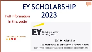 EY SCHOLARSHIP 2023 FOR ALL OF YOU ......WATCH FULL VEDIO AND APPLY......👍👍👆👆👆