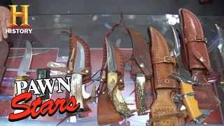 Pawn Stars: HIGH PRICE for RARE HIGH END KNIVES (Season 8) | History