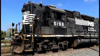 NS High Hood GP38-2 #5196 - Switching East Wayne Yard Part 1