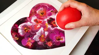 VALENTINES Heart Balloon Dip/Kiss! - Great Gift Idea | ABcreative Acrylic Pouring Tutorial