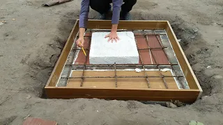 Плита своими руками! Установка люка! How to pour a concrete slab.  Manhole Cover Installation! Diy