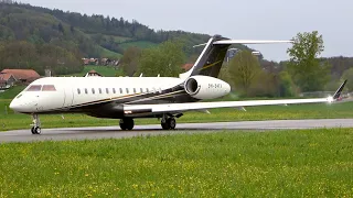Bombardier Global Express Flexjet 9H-94FX Take-Off in Bern