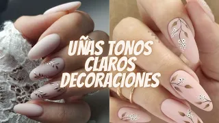 TONOS CLAROS Y CLASICOS EN DECORACIONES DE UÑAS✔LIGHT AND CLASSIC SHADES IN NAIL DECORATIONS😍⛅