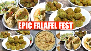 Epic Falafel Fest at Home! How to Homemade Baked Falafel, Hummus & Pita Bread Making Video Recipe