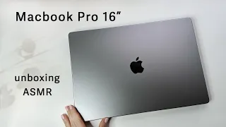 ASMR Unboxing MacBook Pro 16"