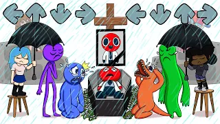 R.I.P. RED! SAD STORY😭 | Rainbow friends Dies | FNF Goodbye World |  Friday Night Funkin animation