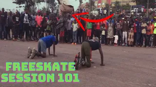 Freeskate Namboole with Crazy Jumps Performances from Clear Level Skaters Uganda.