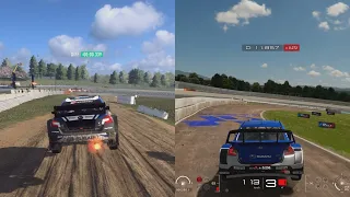 Dirt Rally 2 vs Gran Turismo 7 - Barcelona Rallycross Track (Hotlap, Cockpit View and Race)
