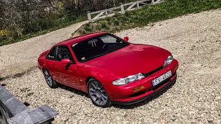 NISSAN 200SX S14 ZENKI (LOUD TURBO FLUTTER Sounds)(MIC under the hood)