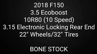 2018 F150 3.5 Ecoboost Supercrew Drag Race *BONE STOCK*