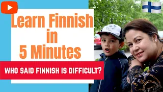 Learn Basic Finnish In 5 minutes. 🇫🇮  Conversation for Beginners 🇫🇮 (Subtitles)