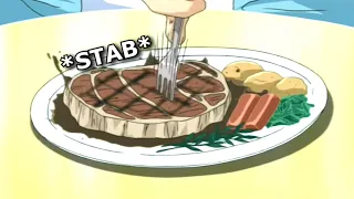 Bakura Eats Steak Scene