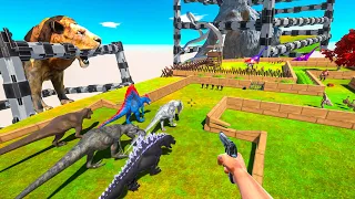 FPS AVATAR SAVES A LIONE FROM deadly maze DEATH TRAP - Animal Revolt Battle Simulator ARBS