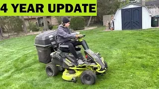 RYOBI 100AH Electric Riding Lawnmower 4 Year Update!