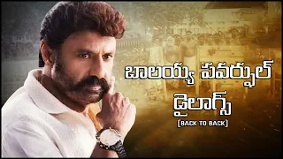 Nandamuri Balakrishna Best Powerful Dialogues | Punch Dialogues Of Balayya | Back To Back Dialogues