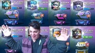 PATRON ÇILDIRDI!! 31000 GEM DEĞERİNDE SANDIK AÇILIMI (9 EFSANEVİ KART) Clash Royale