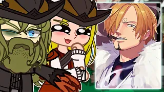 Pirates of Caribbean react to Sanji || One Piece || TikTok Edita || Gacha React