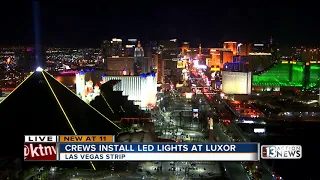 New lights on the Luxor in Las Vegas