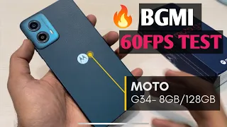 Moto G34 5G BGMI Test 60 Fps working? 🔥