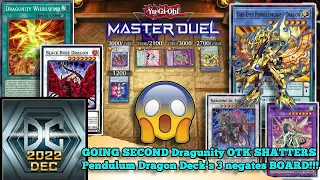 DUELISTCUP Dec 2022 Gets DOMINATED by DRAGUNITY OTK! Breaks 3x OMNI NEGATE Board -Yugioh Master Duel