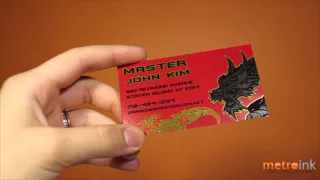 Metroink Gold Foil with Spot UV Business Card Master John Kim