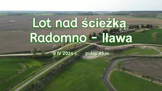 2024. Dron 4K. Lot nad ścieżką Radomno - Iława