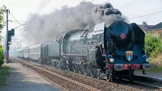 LA PLUS BELLE ET LA PLUS GROSSE LOCOMOTIVE À VAPEUR D'EUROPE LA 241 P 17 DE LA SNCF