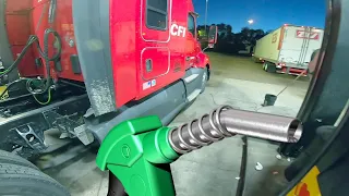 How to fuel up a semi truck. Rookie Trucking Life.